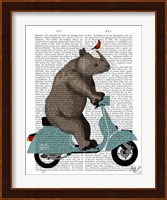 Rhino on Moped Fine Art Print