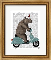 Rhino on Moped Fine Art Print