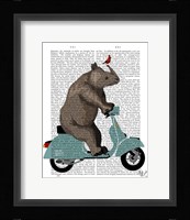 Rhino on Moped Fine Art Print