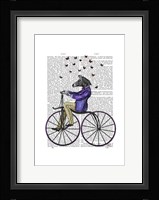 Zebra On Bicycle Framed Print