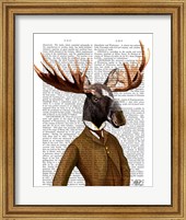 Moose In Suit Portrait Fine Art Print