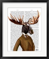Moose In Suit Portrait Fine Art Print