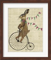 Rabbit On Penny Farthing Fine Art Print