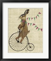 Rabbit On Penny Farthing Fine Art Print