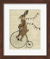 Rabbit On Penny Farthing Fine Art Print