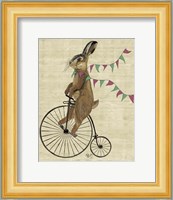 Rabbit On Penny Farthing Fine Art Print