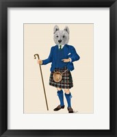 West Highland Terrier in Kilt Fine Art Print