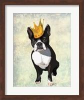 Boston Terrier and Crown Fine Art Print