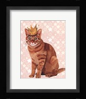 Ginger Cat with Crown Full Fine Art Print