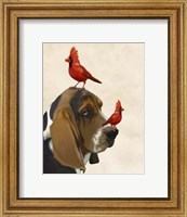 Basset Hound and Birds II Fine Art Print