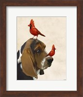 Basset Hound and Birds II Fine Art Print
