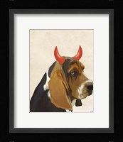 Little Devil Basset Hound Framed Print