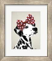 Dalmatian With Red Bow Fine Art Print