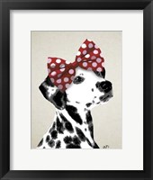 Dalmatian With Red Bow Fine Art Print