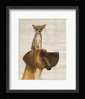 Great Dane and Chihuahua Fine Art Print