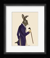 Hare In Purple Coat Framed Print