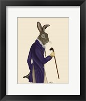 Hare In Purple Coat Framed Print