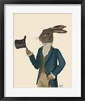 Hare In Turquoise Coat Fine Art Print