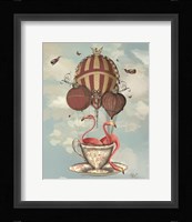 Flamingos in Teacup Framed Print