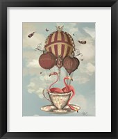 Flamingos in Teacup Fine Art Print