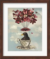 Blackbird In Teacup Fine Art Print