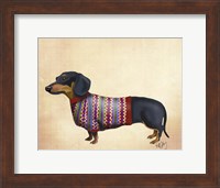 Dachshund With Woolly Sweater Fine Art Print