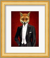 Fox In Evening Suit Portrait Fine Art Print