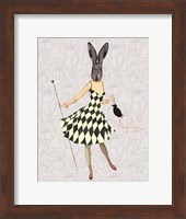 Rabbit in Black White Dress Fine Art Print