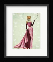 Glamour Fox in Pink Framed Print