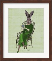 Lady Bella Rabbit Taking Tea Fine Art Print