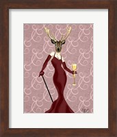 Glamour Deer in Marsala Fine Art Print