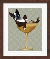 Boston Terrier in Cocktail Glass Fine Art Print