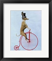 Greyhound on Red Penny Farthing Fine Art Print