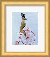 Greyhound on Red Penny Farthing Fine Art Print