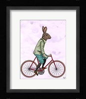 Rabbit On Bike Framed Print