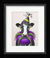 Mardi Gras Cow Framed Print