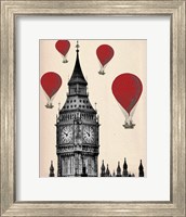 Big Ben and Red Hot Air Balloons Fine Art Print