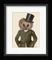 Hedgehog Rider Portrait Framed Print