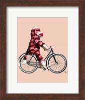 Sock Monkey on Bicycle Fine Art Print