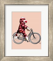 Sock Monkey on Bicycle Fine Art Print