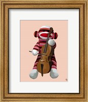 Sock Monkey and Cello Fine Art Print
