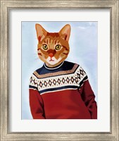 Cat in Ski Sweater Fine Art Print