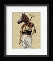Polo Horse Portrait Framed Print