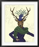 Deer and Fascinator Fine Art Print