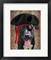 Black Labrador Pirate Dog Framed Print