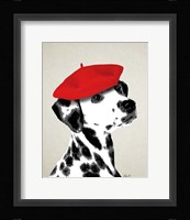 Dalmatian With Red Beret Fine Art Print