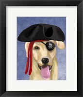 Yellow Labrador Pirate Framed Print