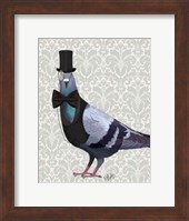 Pigeon in Waistcoat and Top Hat Fine Art Print