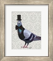 Pigeon in Waistcoat and Top Hat Fine Art Print