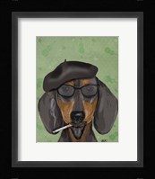 Hipster Dachshund Framed Print